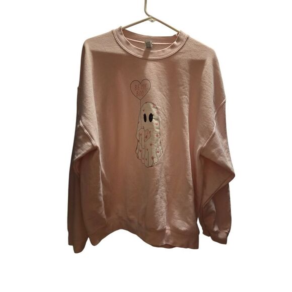 BE MY BOO Sweatshirt XL Baby Pink - Picture 1 of 2